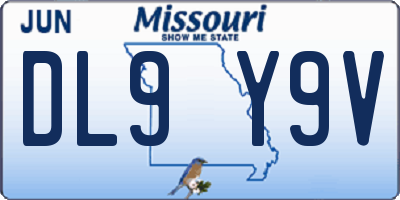 MO license plate DL9Y9V