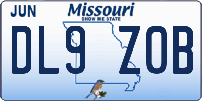 MO license plate DL9Z0B
