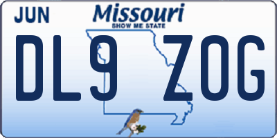 MO license plate DL9Z0G