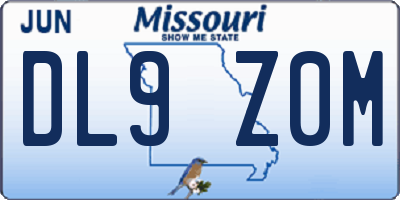 MO license plate DL9Z0M