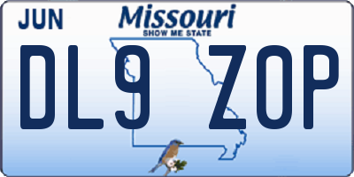 MO license plate DL9Z0P