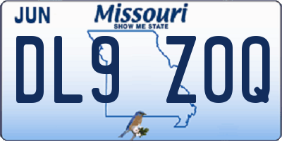 MO license plate DL9Z0Q