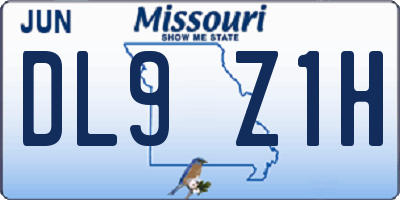 MO license plate DL9Z1H
