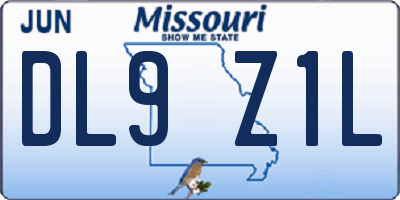 MO license plate DL9Z1L