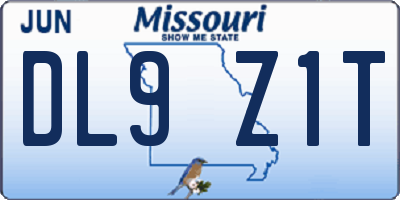 MO license plate DL9Z1T