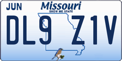 MO license plate DL9Z1V