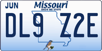 MO license plate DL9Z2E