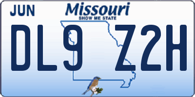 MO license plate DL9Z2H