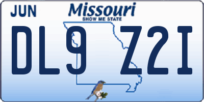 MO license plate DL9Z2I