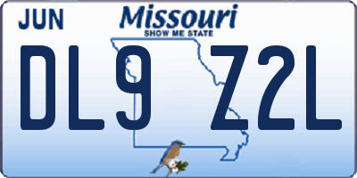 MO license plate DL9Z2L