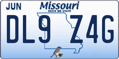 MO license plate DL9Z4G