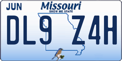 MO license plate DL9Z4H