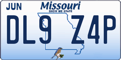 MO license plate DL9Z4P