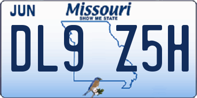 MO license plate DL9Z5H