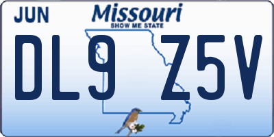MO license plate DL9Z5V