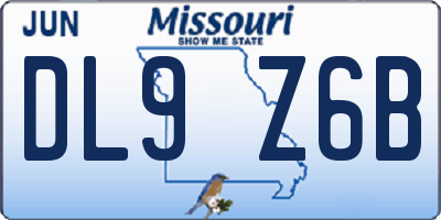 MO license plate DL9Z6B