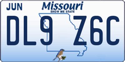 MO license plate DL9Z6C