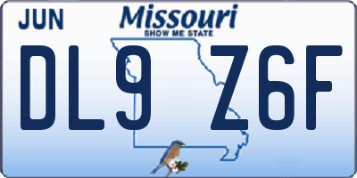 MO license plate DL9Z6F