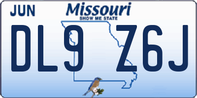 MO license plate DL9Z6J