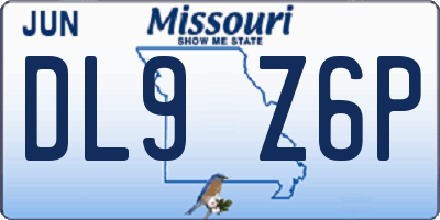 MO license plate DL9Z6P