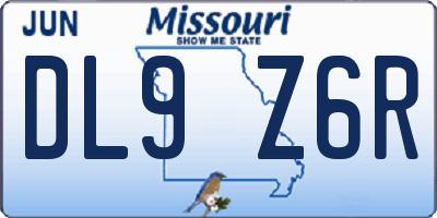 MO license plate DL9Z6R