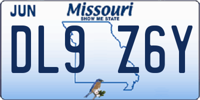 MO license plate DL9Z6Y