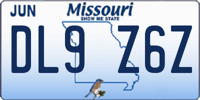 MO license plate DL9Z6Z