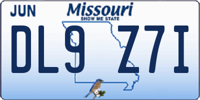 MO license plate DL9Z7I