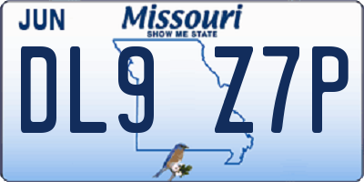MO license plate DL9Z7P