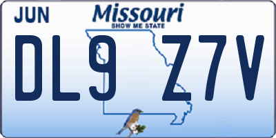 MO license plate DL9Z7V