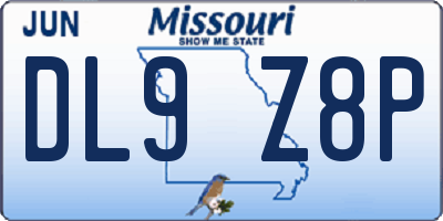 MO license plate DL9Z8P