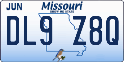 MO license plate DL9Z8Q