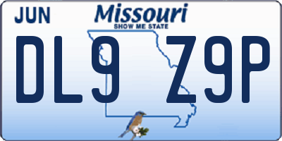 MO license plate DL9Z9P