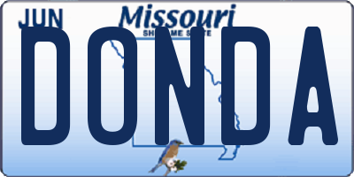 MO license plate DONDA