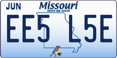 MO license plate EE5L5E