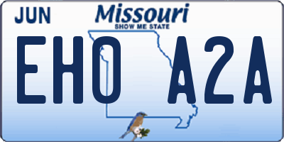 MO license plate EH0A2A