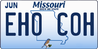 MO license plate EH0C0H