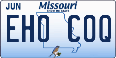 MO license plate EH0C0Q