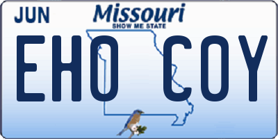 MO license plate EH0C0Y
