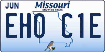 MO license plate EH0C1E