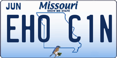 MO license plate EH0C1N