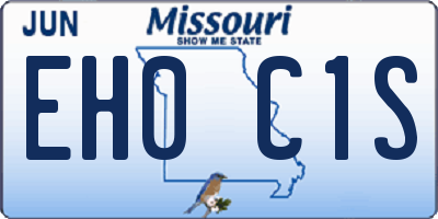 MO license plate EH0C1S