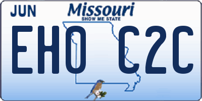 MO license plate EH0C2C