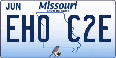 MO license plate EH0C2E