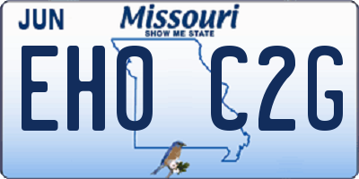 MO license plate EH0C2G
