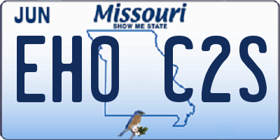 MO license plate EH0C2S