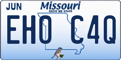 MO license plate EH0C4Q