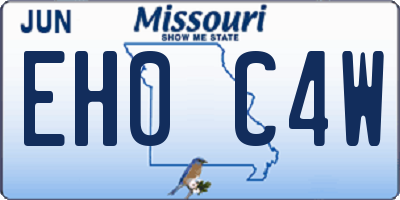 MO license plate EH0C4W