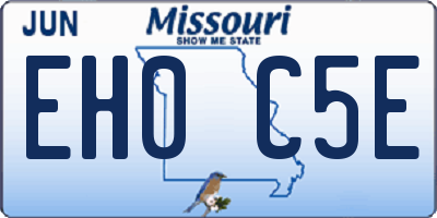 MO license plate EH0C5E