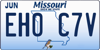 MO license plate EH0C7V